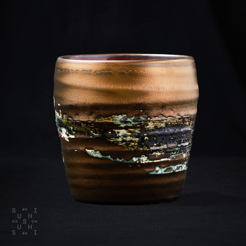 Gold Rustic Brushstroke Cup 